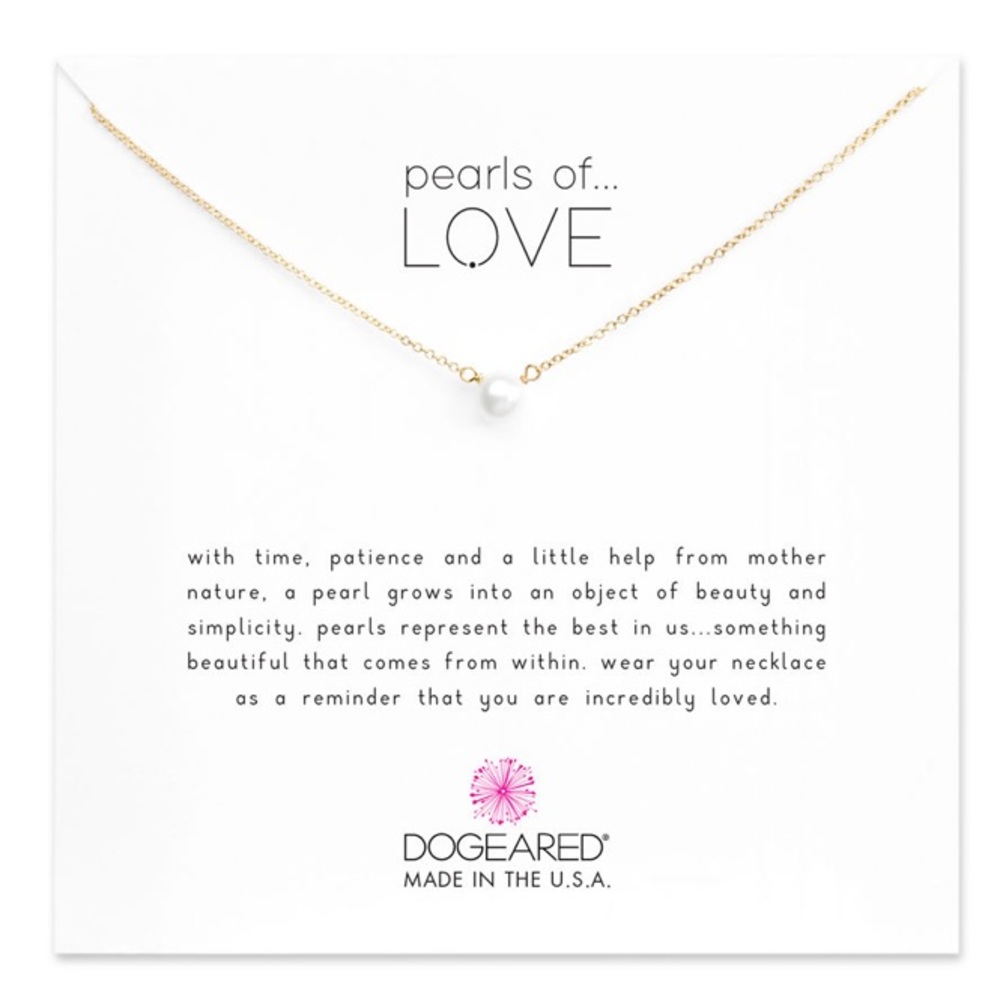 dogeared // pearls of love gold necklace